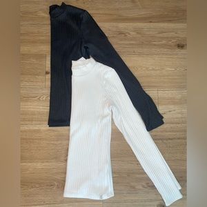 Dark grey / white mock neck - Abercrombie, new condition never worn